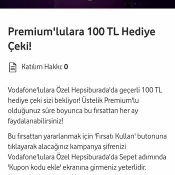 Vodafone Premium Kampanyası: İndirim Kodum Verilmedi, Sorunum Çözülmüyor!