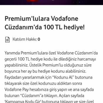 Vodafone Premium Kampanyası: İndirim Kodum Verilmedi, Sorunum Çözülmüyor!