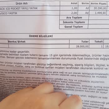 Aldığım Yatakla Birlikte Yastıklar Teslim Edilmedi