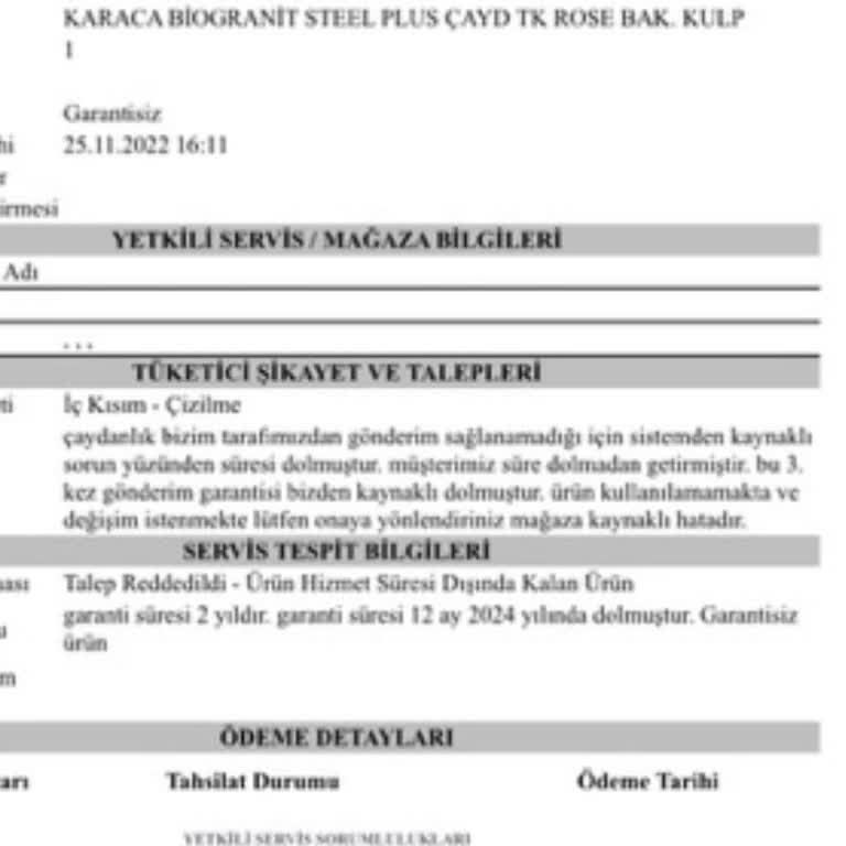 Karaca Mağazasında Değişim Ve Müşteri Hizmetleri Sorunları Yaşadım