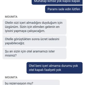 Kapalı Otel İçin Ödeme Yaptım Param İade Edilmiyor