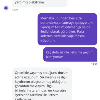 Teslim Edilmeyen Sipariş İçin Çözüm Ve İade Talebi Sonuçsuz Kaldı