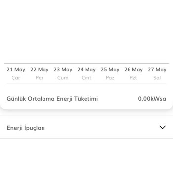Vestel İos Uygulamasında Enerji Takibi Sorunu Ve Güncelleme Talebi
