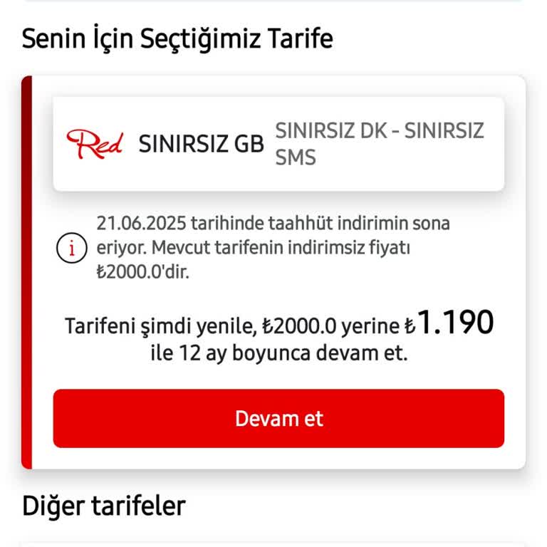 Vodafone'un Yüksek Fiyatlı Ve Düşük İnternetli Tekliflerinden Şikayetçiyim