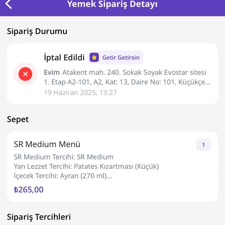 Adres Sorunu Nedeniyle Haksız Sipariş İptali Ve Ücret İadesi Yapılmıyor