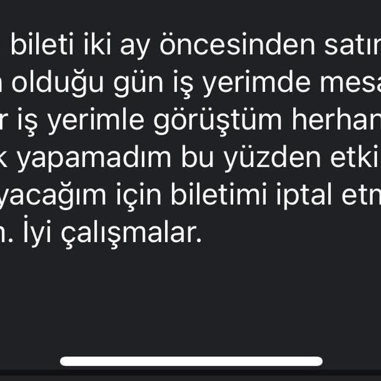 Bubilet'ten Alınan Biletin Mücbir Sebeple İptal Edilmemesi Ve Olumsuz Müşteri Hizmeti
