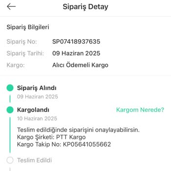 Kargom Haber Verilmeden Adresime Getirilmeden İade Edildi