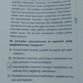 Çap Yayınları TYT Denemesinde Cevap Anahtarı Hatası Mağduriyeti
