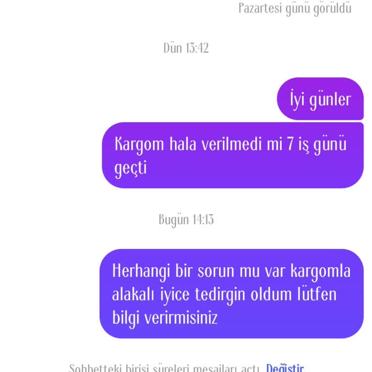 Halı Siparişim Gönderilmiyor, Mesajlarıma Cevap Verilmiyor