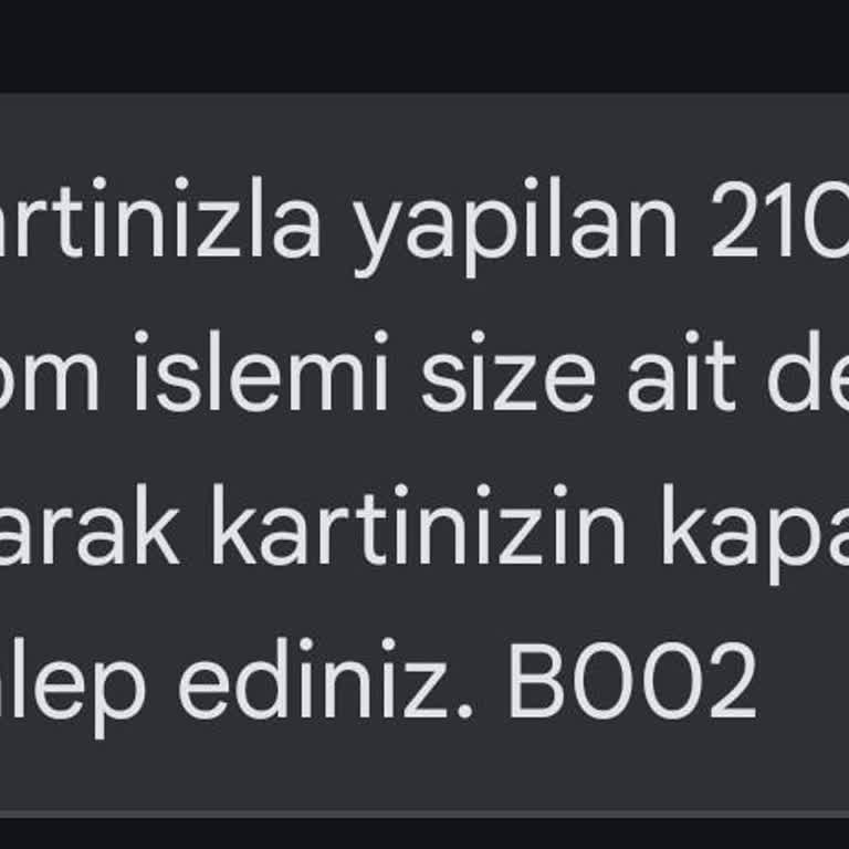 Kayıtlı Kartım Yokken Hesabımdan İzinsiz Para Çekildi