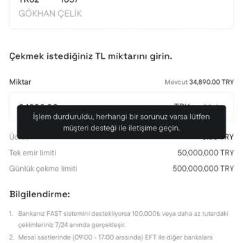 Destek Ekibinin İlgisizliği Ve Para Çekme Sorunu