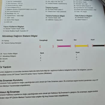 HP Smart Tank 615 Yazıcıda Mavi Renk Sorunu Çözülemiyor