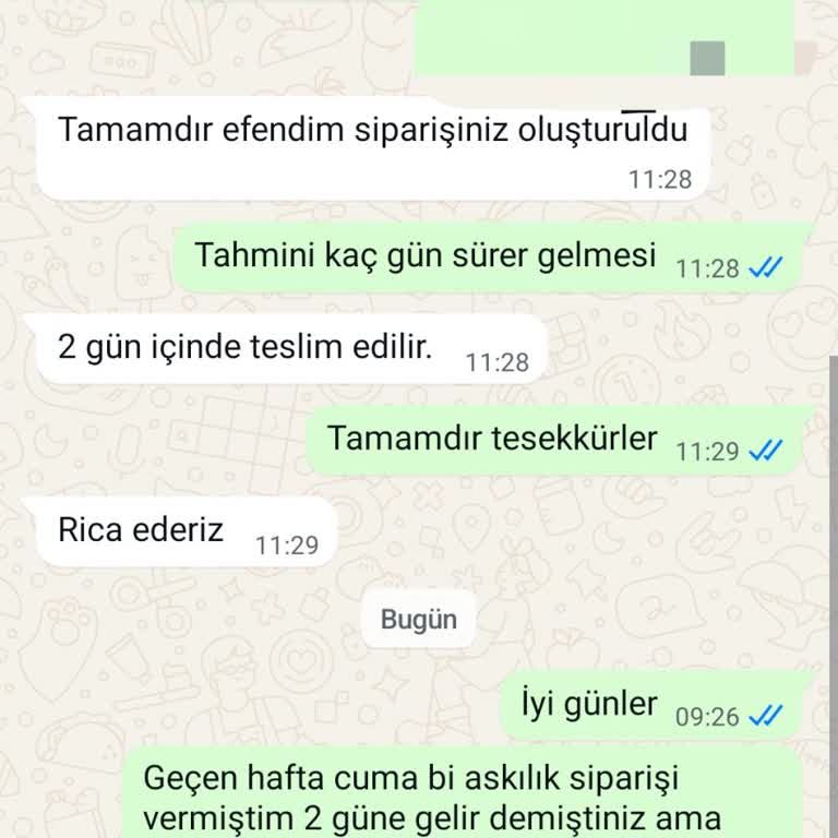 Söz Verilen Teslimat Süresi Aşıldı, İletişim Yok