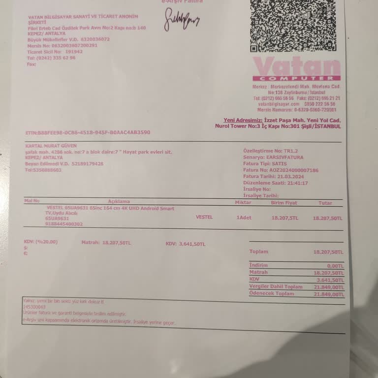 Vestel Televizyonumun Ana Kart Sorunu Ve Sürekli Değişen Servis Ücretleri