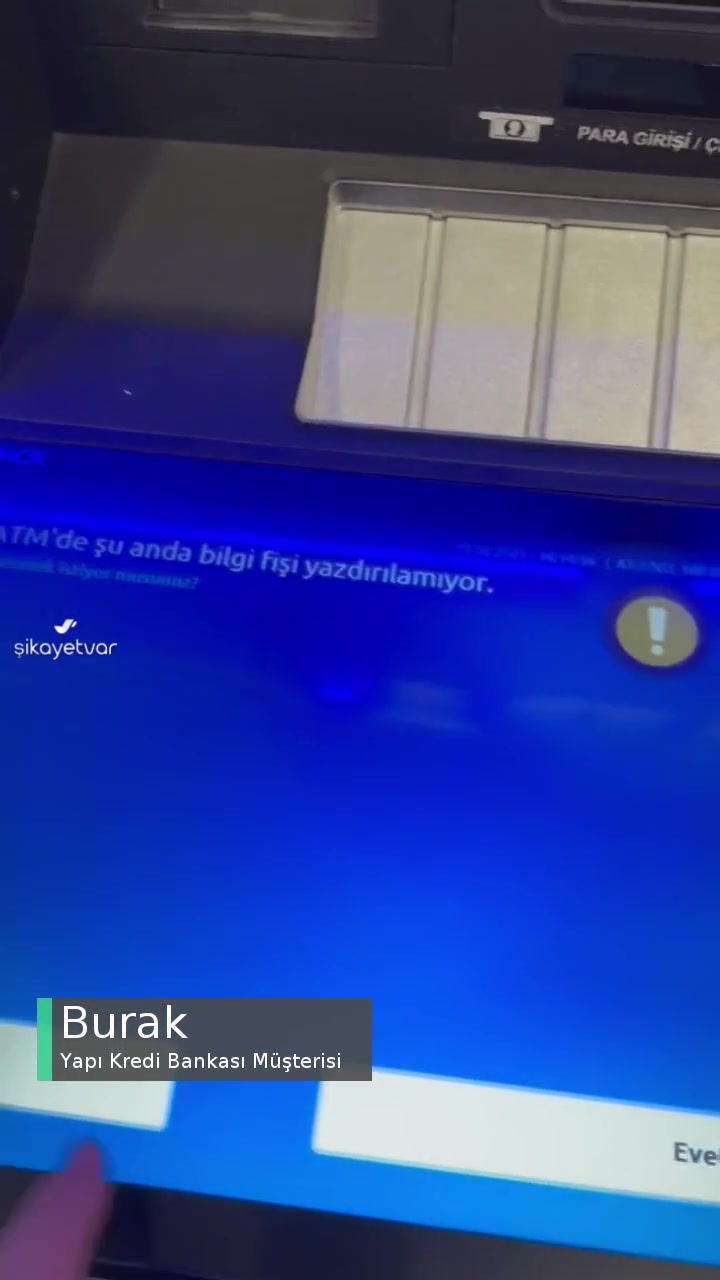 Sabiha Gökçen Havaalanı Yapı Kredi Bankası ATM'lerinde Fiş Sorunu! videonun kapak resmi
