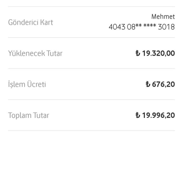 Vodafone Pay Kartına Yüklediğim Bakiyede Bloke Ve Haksız İşlem Ücreti Kesintisi