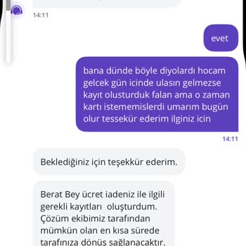 Getir Yemek'te İptal Edilen Siparişin Ücreti İade Edilmiyor