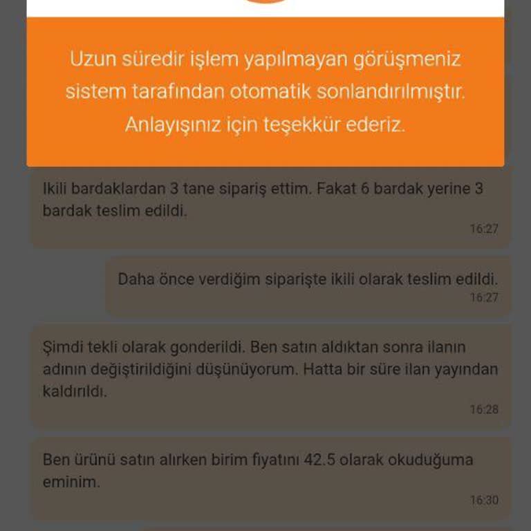 Siparişimde İkili Ürün Tekli Gönderildi, Müşteri Hizmetleri Yanıt Vermedi
