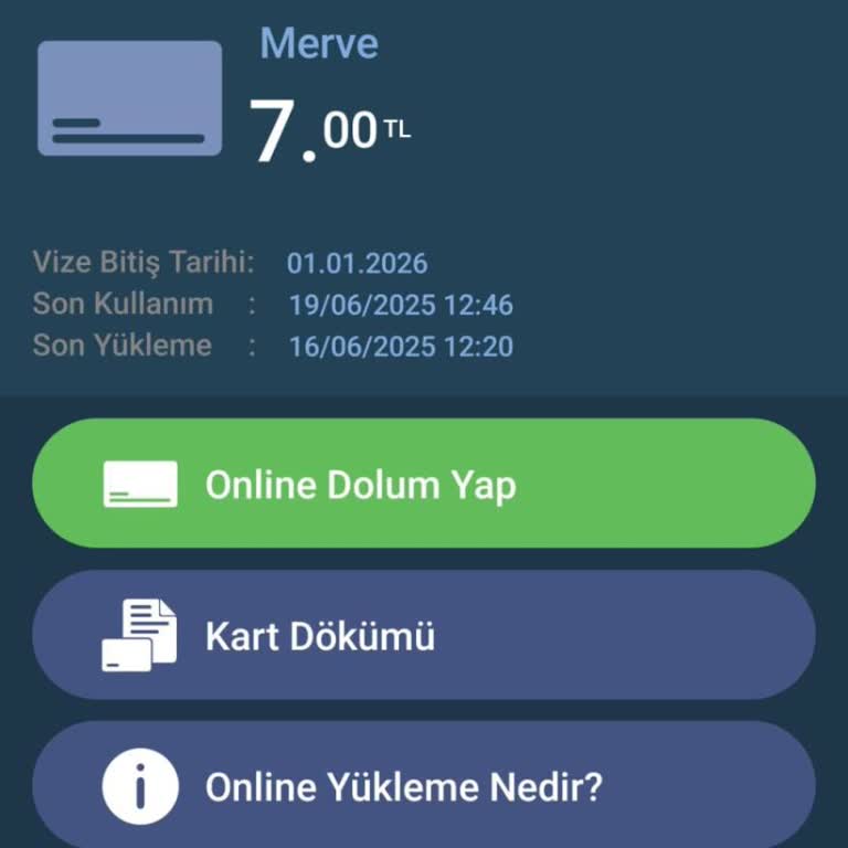 Kent Kartıma Yüklediğim Bakiye Görünmüyor
