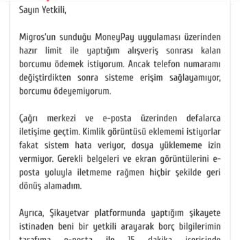 Bir Yıldır Çözülemeyen Borç Ödeme Sorunu Ve İletişim Eksikliği Nedeniyle Mağduriyet