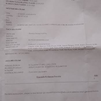 Robot Süpürge Arızası Sonrası İade Sürecinde Mağduriyet Ve İletişim Sorunları