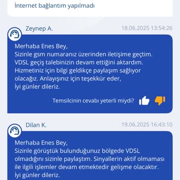 Yanlış Altyapı Bilgilendirmesi Sonucu İnternetsiz Kaldım