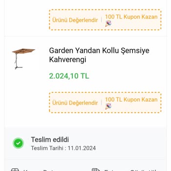 Koçtaş'tan Aldığım Şemsiye İlk Kullanımda Kırıldı, Değişim Yapılmadı