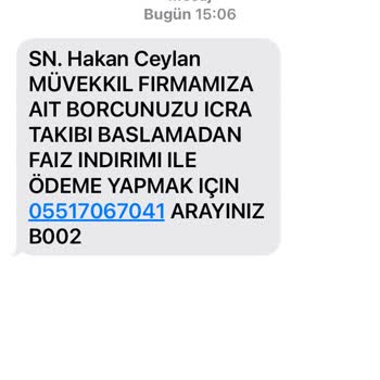 Borcum Olmadığı Halde CLK Hukuk Bürosundan Mesaj Geldi