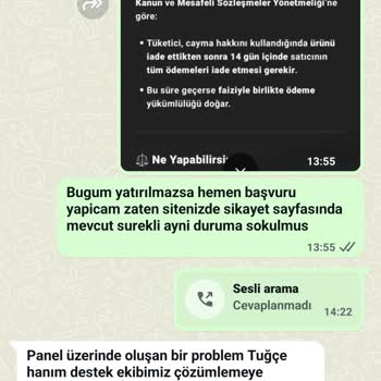 İade Edilen Ürünün Ücreti 14 Gündür Yatırılmadı