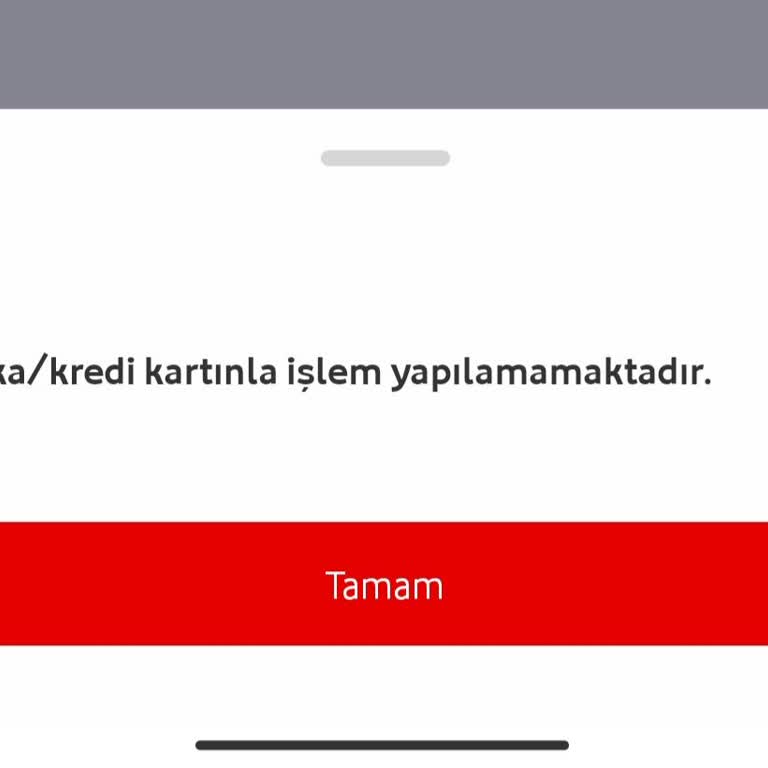 Bir Haftadır Vodafone Pay İle Bakiye Yükleyemiyorum