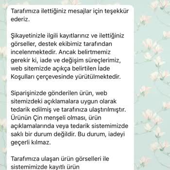 Sipariş Ettiğim Elbise Yerine Başka Ürün Gönderilip İade Talebim Reddedildi