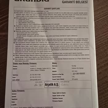 Grundig Dikey Süpürgede Garanti Ve Servis Sorunları