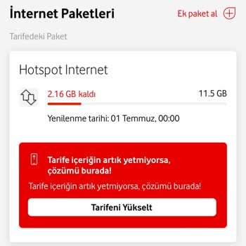 Vodafone Sınırsız İnternet Paketinde Gizli Hotspot Limiti Mağduriyeti