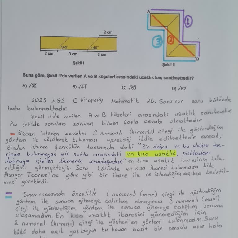 LGS 2025 A Kitapçığı 15. Soruda Soru Kökü Belirsizliği Mağduriyeti