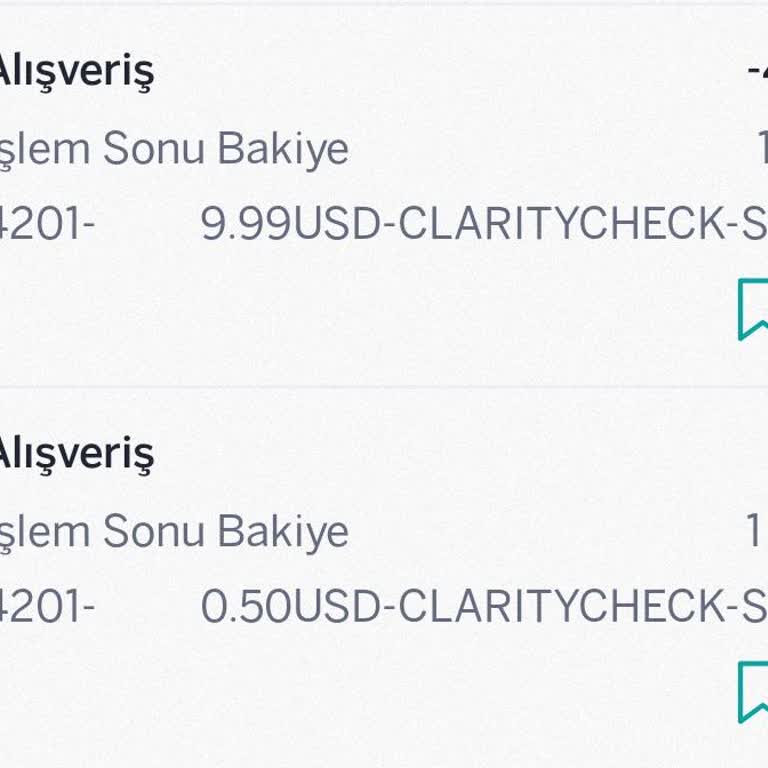 ClarityCheck 7 Dakika İçin Alınan Para