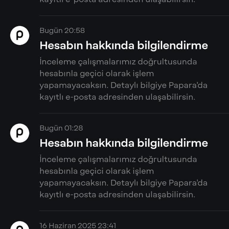 Papara Hesabım 15 Gündür Sebepsiz İncelemede Paramı Kullanamıyorum