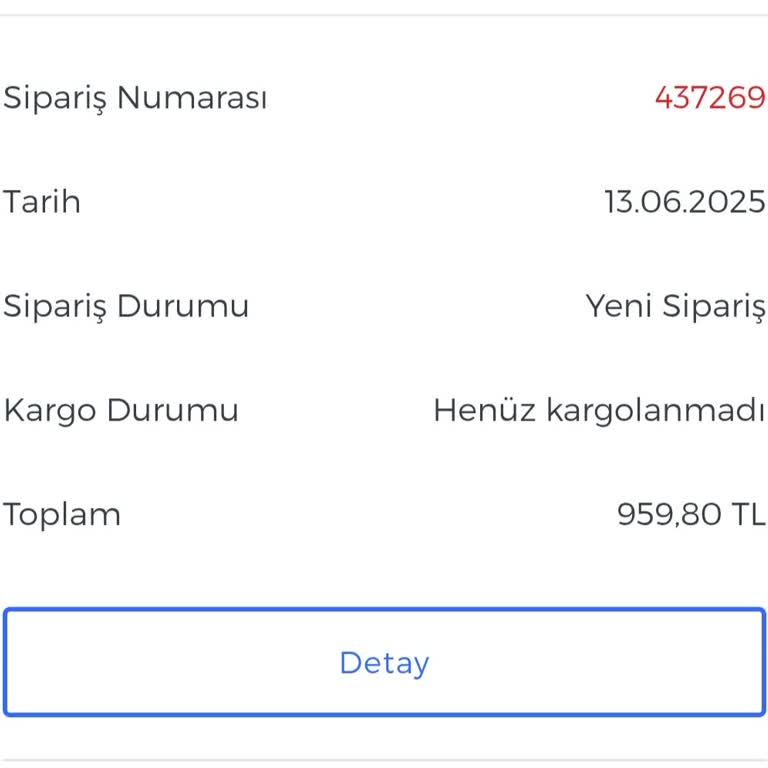 Siparişin Kargoya Verilmemesi Ve İptal Seçeneğinin Bulunmaması