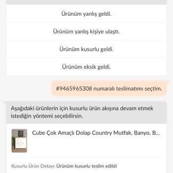 Kırık Ürün Sonrası 20 Gün Bekletilip İptal Edilmesi Büyük Hayal Kırıklığı