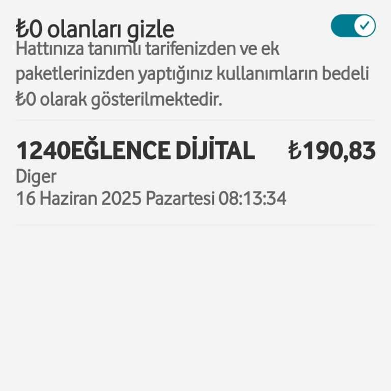 Bilgim Dışında Eklenen Dijital Servis Ücretinin İadesini İstiyorum