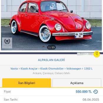 Klasik Aracımın Gerçek Piyasa Değeri Eksper Raporunda Göz Ardı Edildi