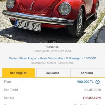 Klasik Aracımın Gerçek Piyasa Değeri Eksper Raporunda Göz Ardı Edildi