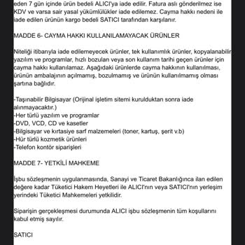 Yurtdışından Gelecek Ürün İçin Bilgilendirme Eksikliği Ve İade Sorunu