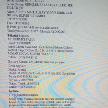 Çamaşır Makinesi Yıkama İşlemini Yerine Getirmiyor, Sorun Çözülmüyor