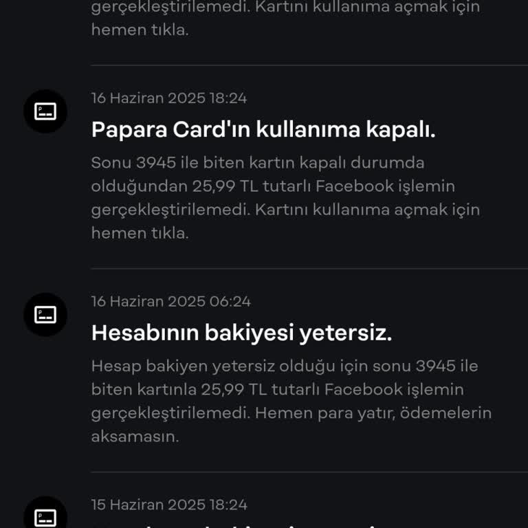 Kapatılan Karttan Hala Facebook Harcaması Yapılıyor!