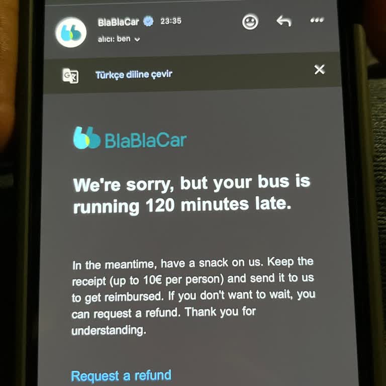 BlaBlaCar Otobüsünde Uzun Gecikme Ve Mağduriyet Yaşadık