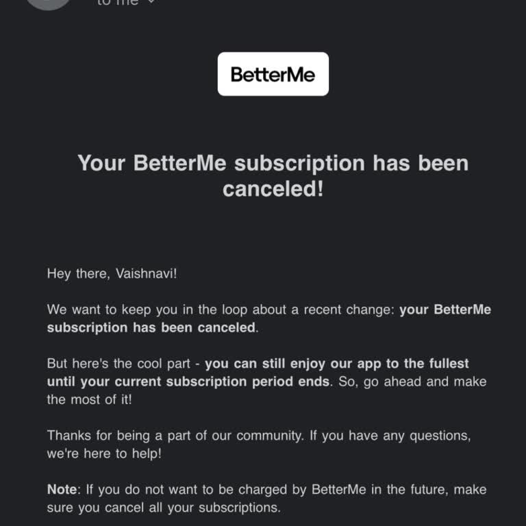 I Was Charged On BetterMe Even After I Cancelled the Subscription