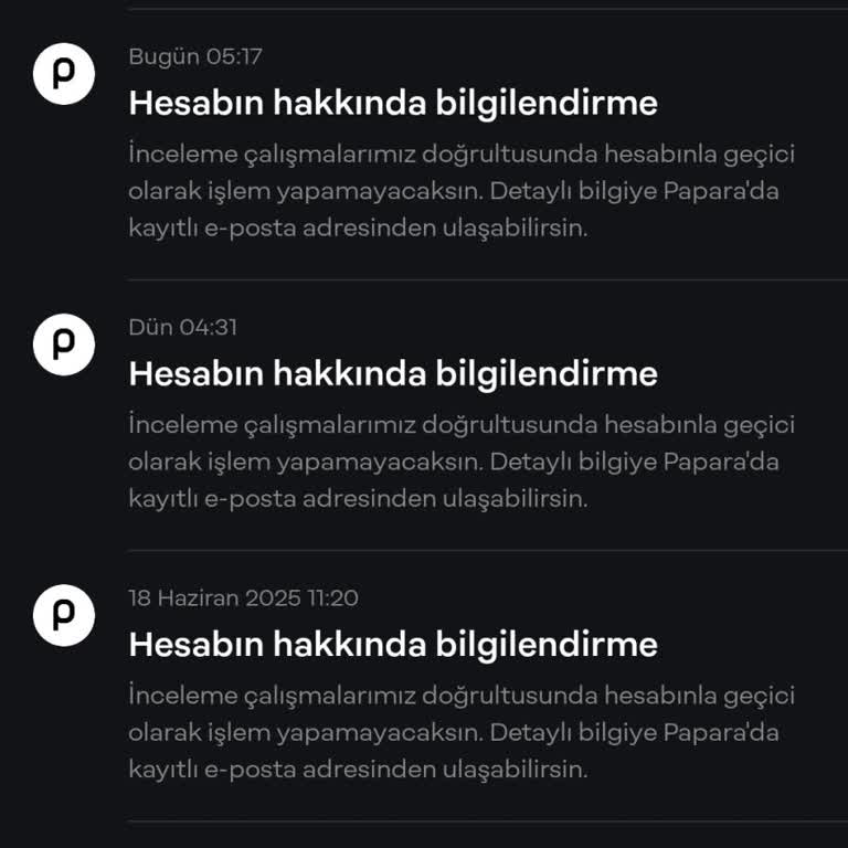 Papara Haftalardır Paramı Çekemiyorum