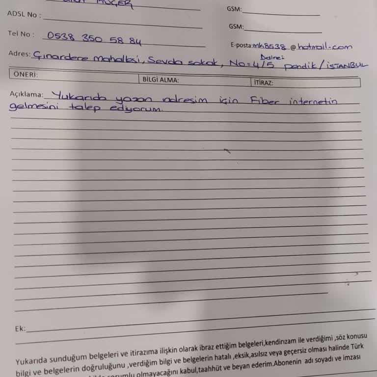 Aylarca Beklenen Fiber Hat İçin Hiçbir Gelişme Ve Bilgilendirme Yok