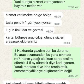 İdaş Yatakta Erken Çökme Ve Yetersiz Servis Hizmeti