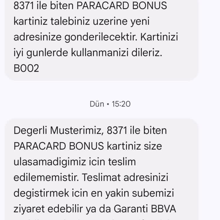 Garanti Bankası Kartım Bir Aydır Teslim Edilmiyor, Kurye Ve Müşteri Hizmetlerinden Sonuç Alamıyorum